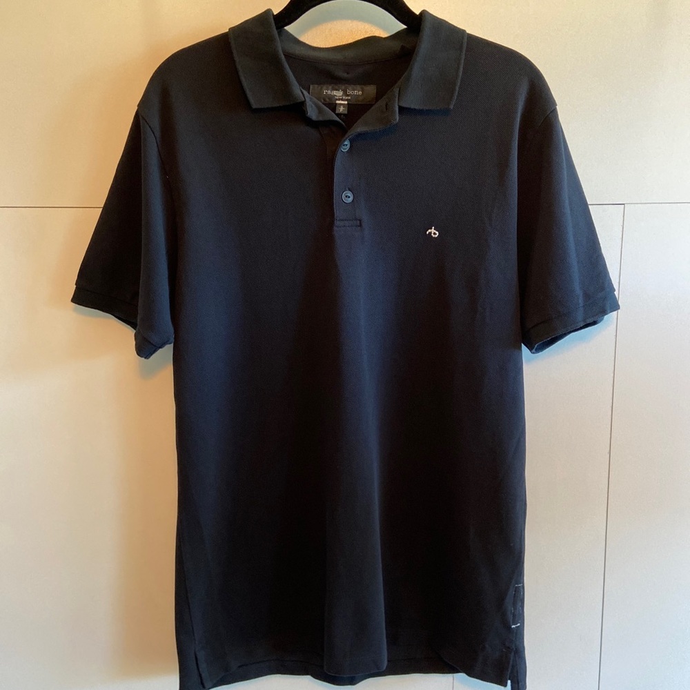 Rag and Bone Men's Polo Shirt size Small Black